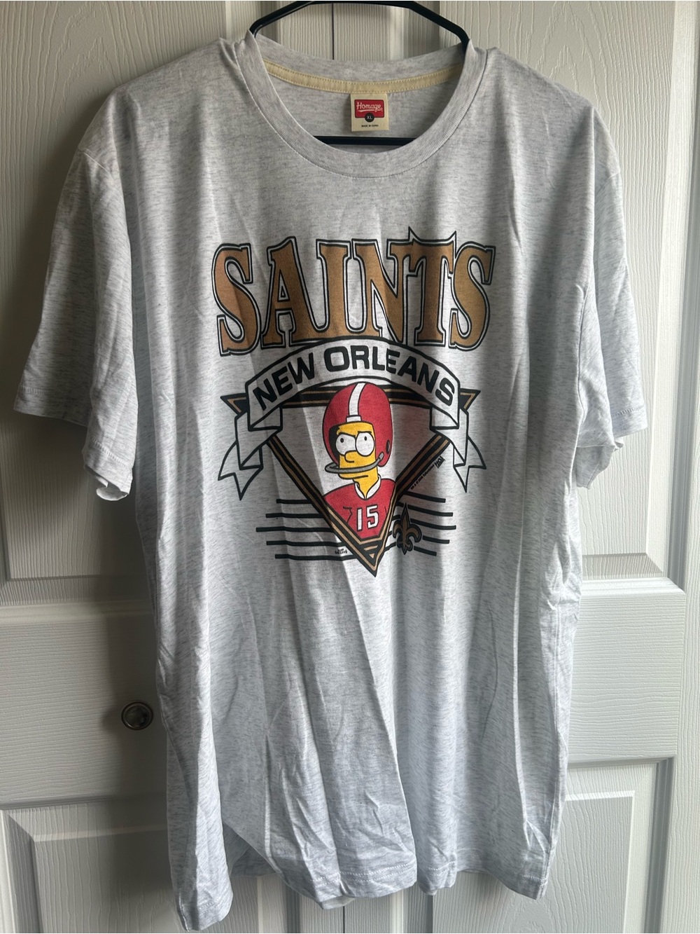 Vintage Homage New Orleans Saints x Homer Simpson T-Shirt - Size XL